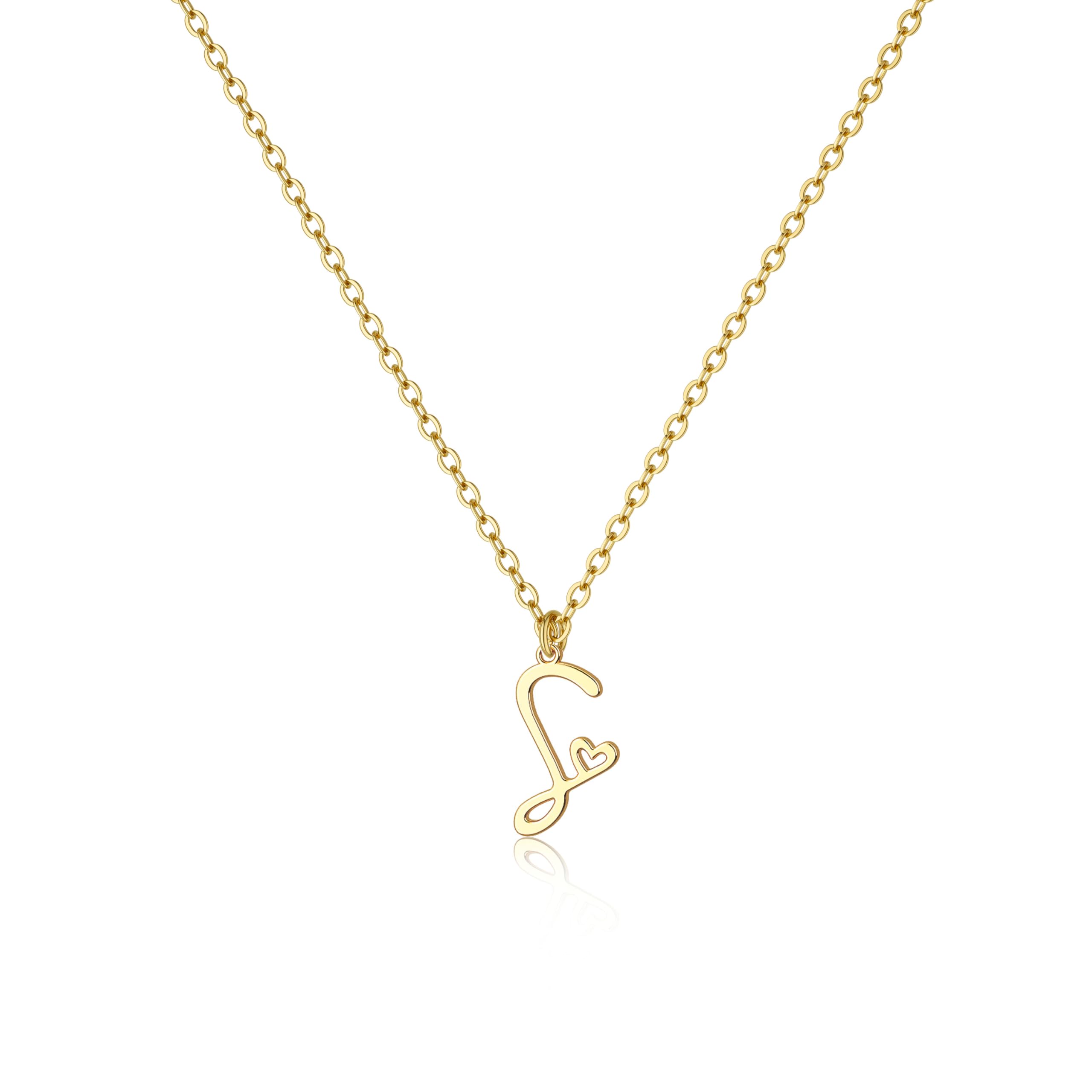 Tewiky Initial Necklace for Women-14k Gold Plated Dainty Letter Necklaces Trendy Cute Custom Personalized Monogram