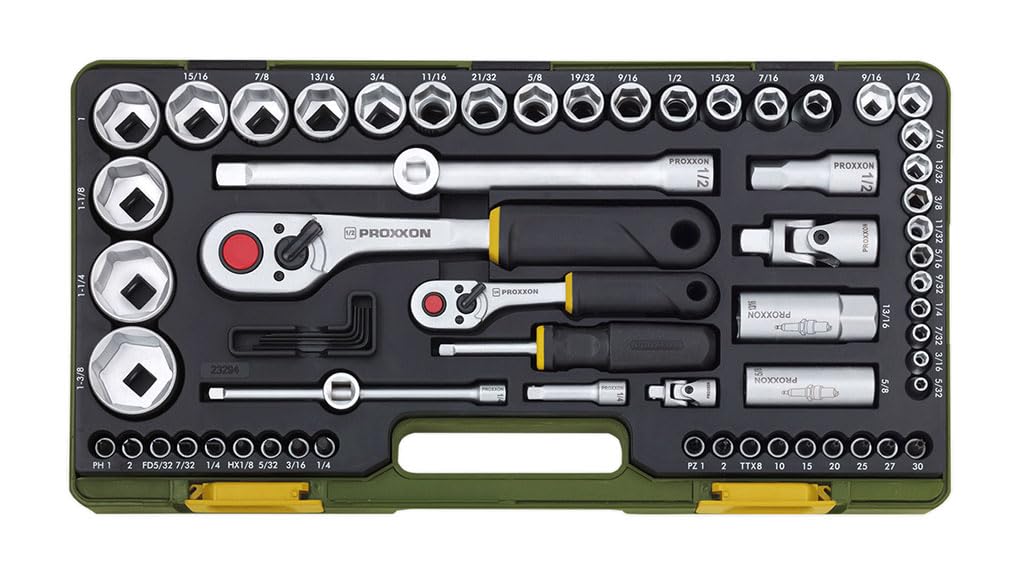 PROXXON 23294 Socket Spanner Set 65 Pieces