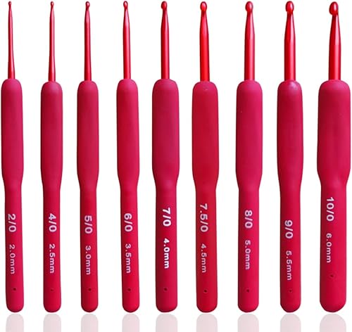 Juego de ganchos ergonómicos de ganchillo, agujas de ganchillo de silicona para manos artríticas, asas de ganchillo de agarre suave de alta calidad