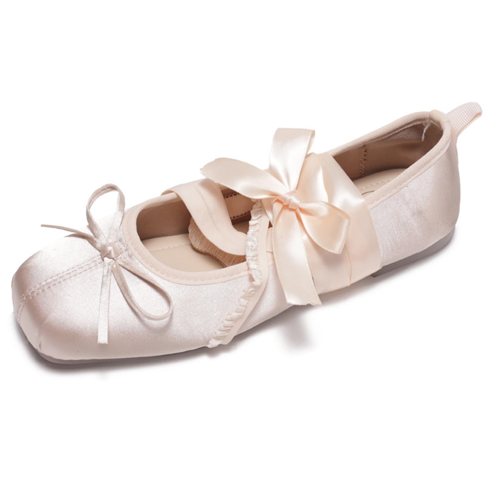 Scarpe Mary Jane da Donna Graziosi Allacciate Fiocco Ballerine Punta