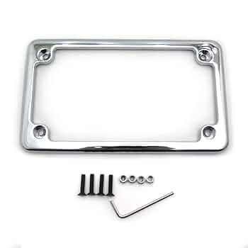 AsrMyjcx Motorcycle Tax Disc Holder Mounting Frame For License Plate