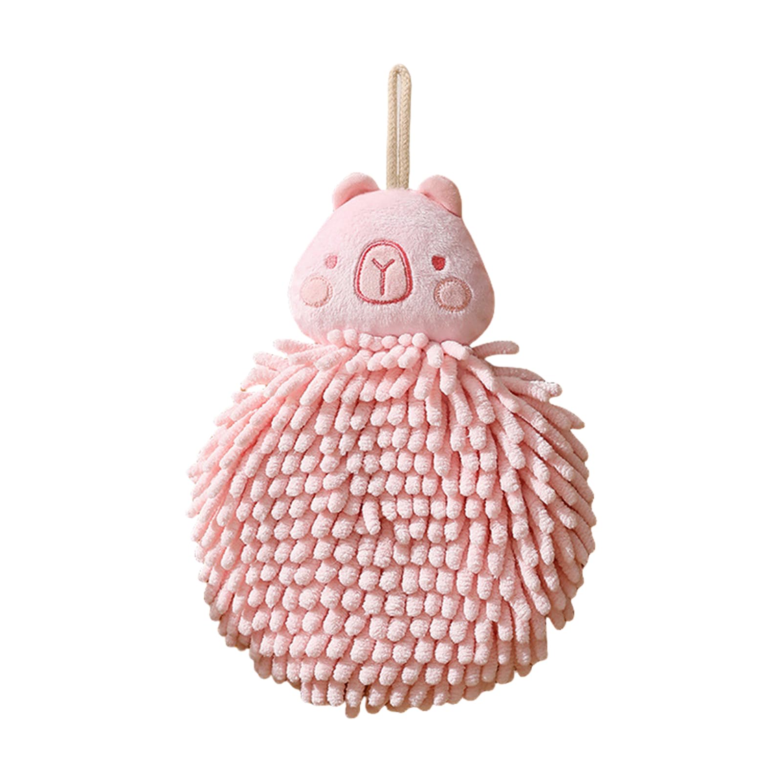 Oxxggkao Chenilles Hand Towels Kitchen With Loop Hanging For Bathroom Soft Absorbent Bath Cartoon Capybara Hand Towels