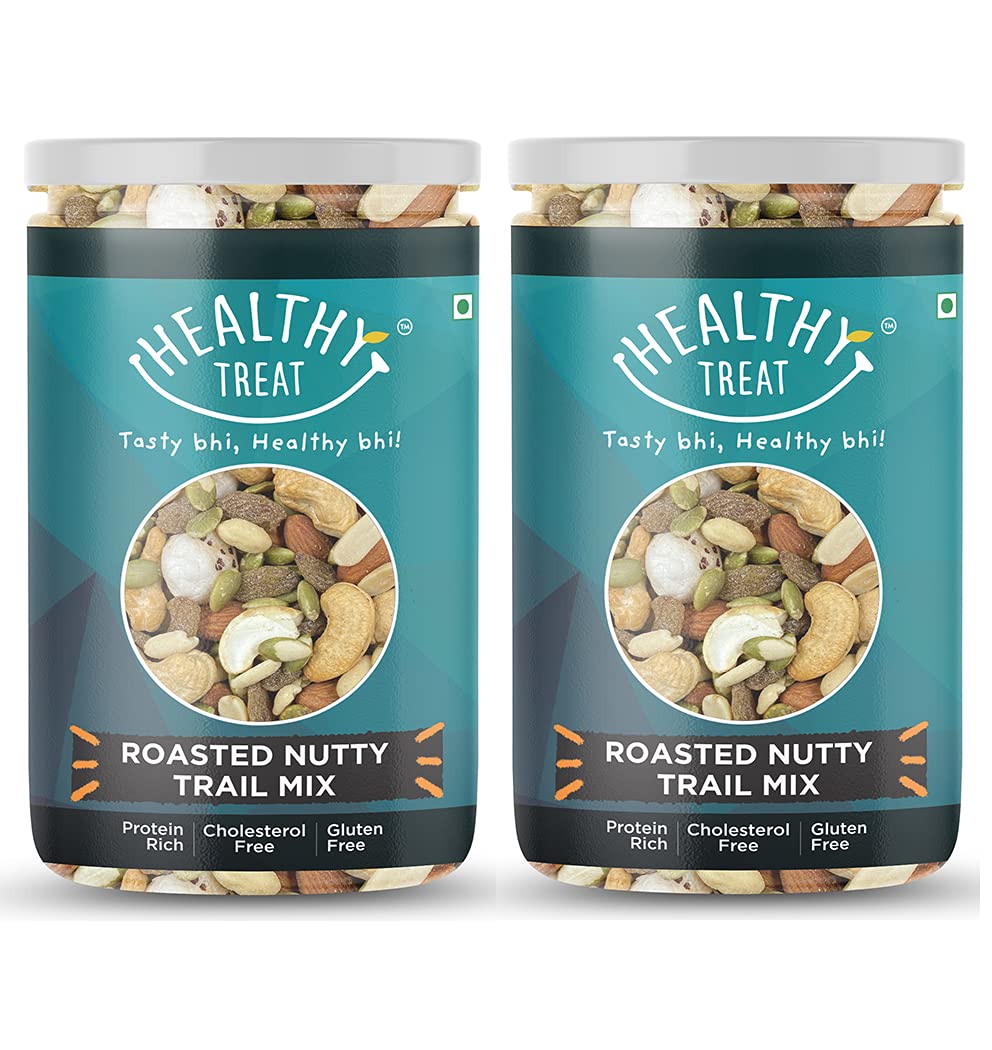 Healthy Treat Nutty Trail Mix 400 g | Dry Fruits Mix | Roasted Seeds & Nut Mix | High Protein Snack | Superfood | Loaded with Protein, Vitamins & Minerals-image-38