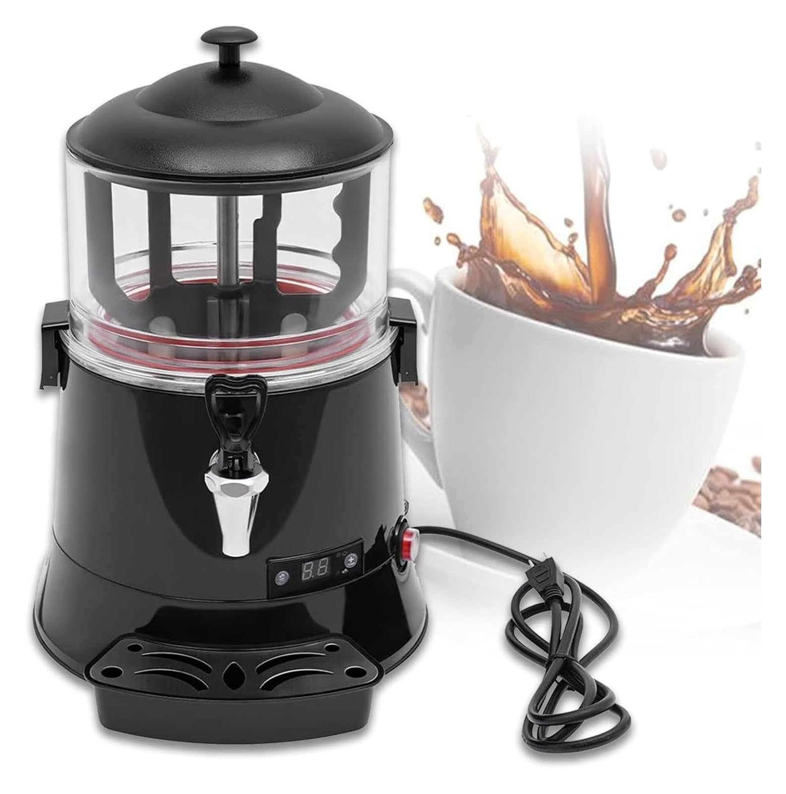 asdchZen Chocolate Fountain Machine,Hot Chocolate Maker, Commercial Hot Chocolate Maker Machine Melter With Stirring Function Dispenser,220v 5l
