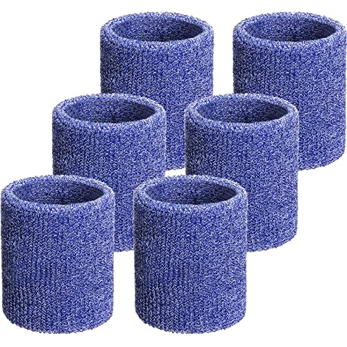 Image of Willbond Wrist Sweatbands, Sports Sweatbands for Competition, Sweat Absorbent, for Basketball, Tennis, Football, Running and Work (Pack of 6)