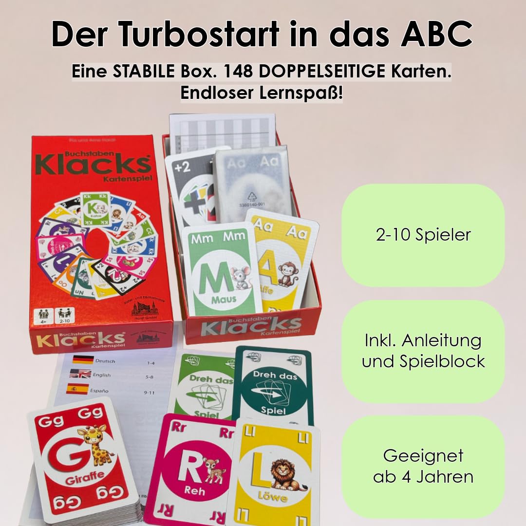 Alster- und ElbHarmonie Buchstaben Klacks, Pädagogisches ABC Lernspiel ab 4 Jahren - Image 2