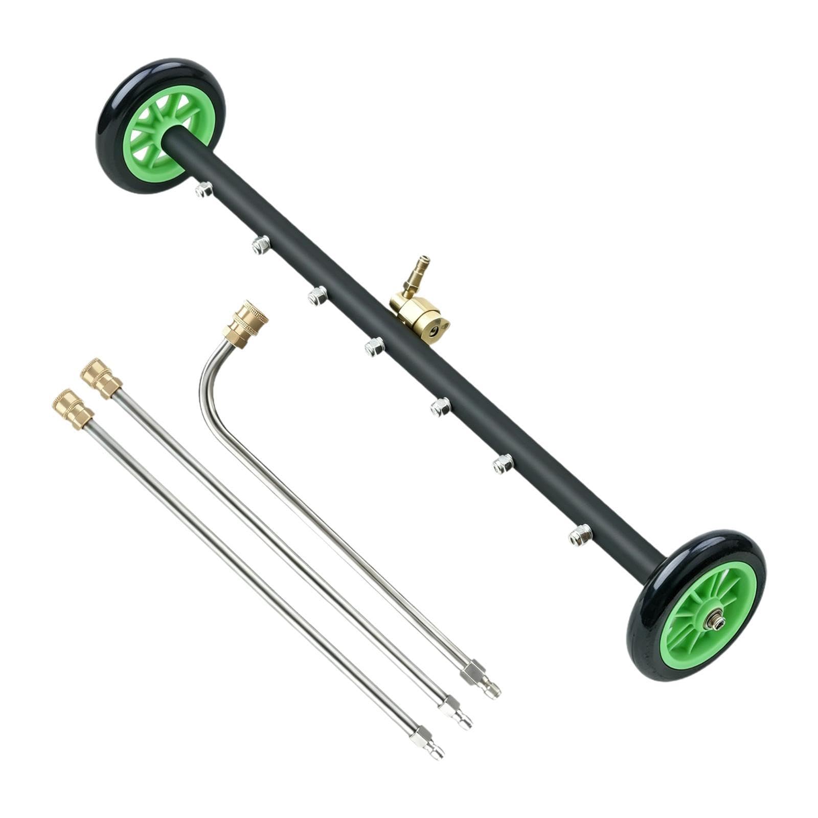 Kit de Limpieza de Bajos de Coche: de Alta Presión, Cepillo, Accesorios, Acero Y Cobre, Estable Y Adecuado para La Limpieza.