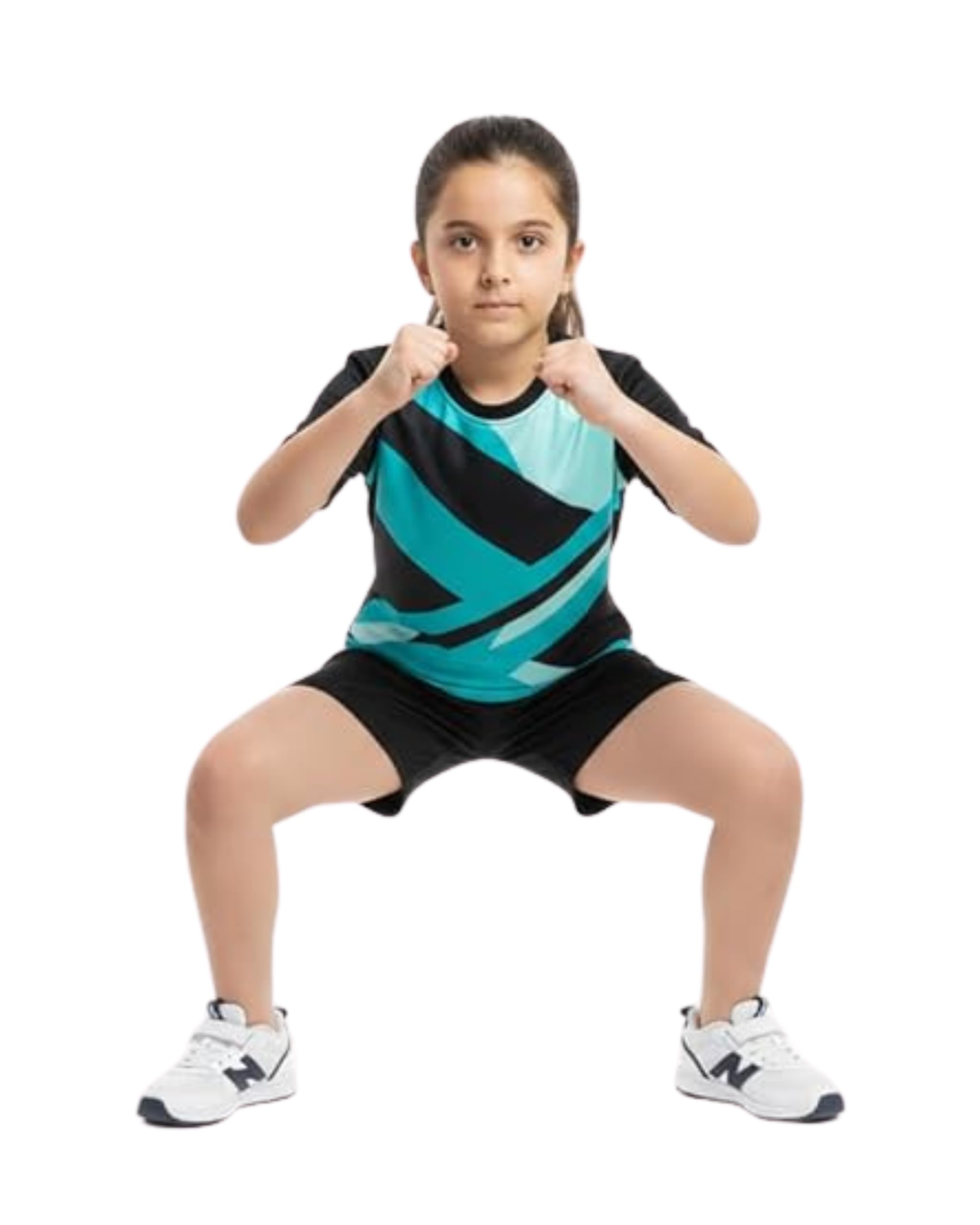 Girls Dry-Fit Sports T-Shirt & Shorts Combo Set | Quick-Dry Breathable Activewear for School PT, Running & Outdoor Training | Lightweight Moisture-Wicking Athletic Wear | 4-15 Years (8-9 Y) 3