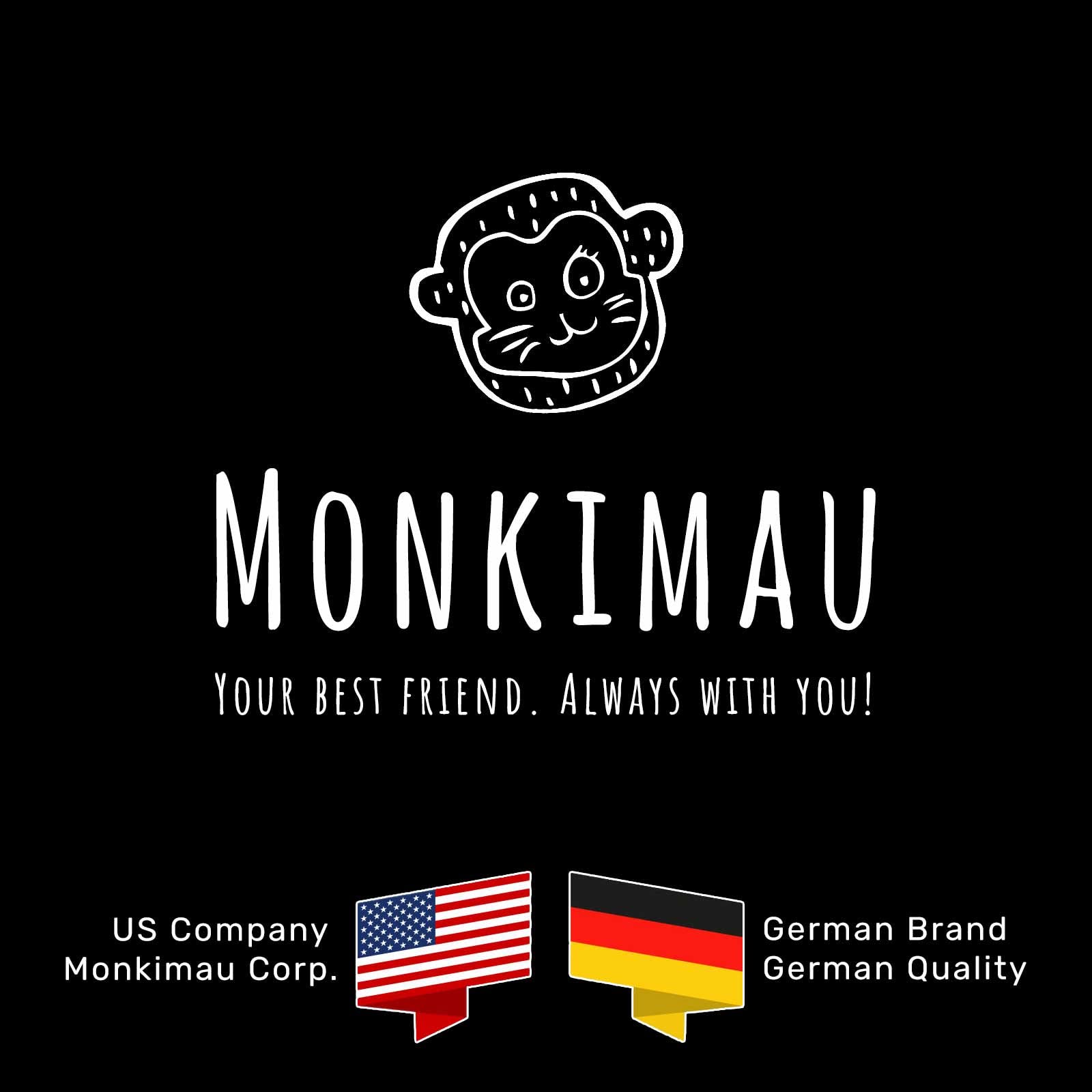 Monkimau Collar para Perros, Collares de Perro de Piel Auténtica con Remaches Acolchado Ajustable (L-XL: 35 mm x 70 cm)