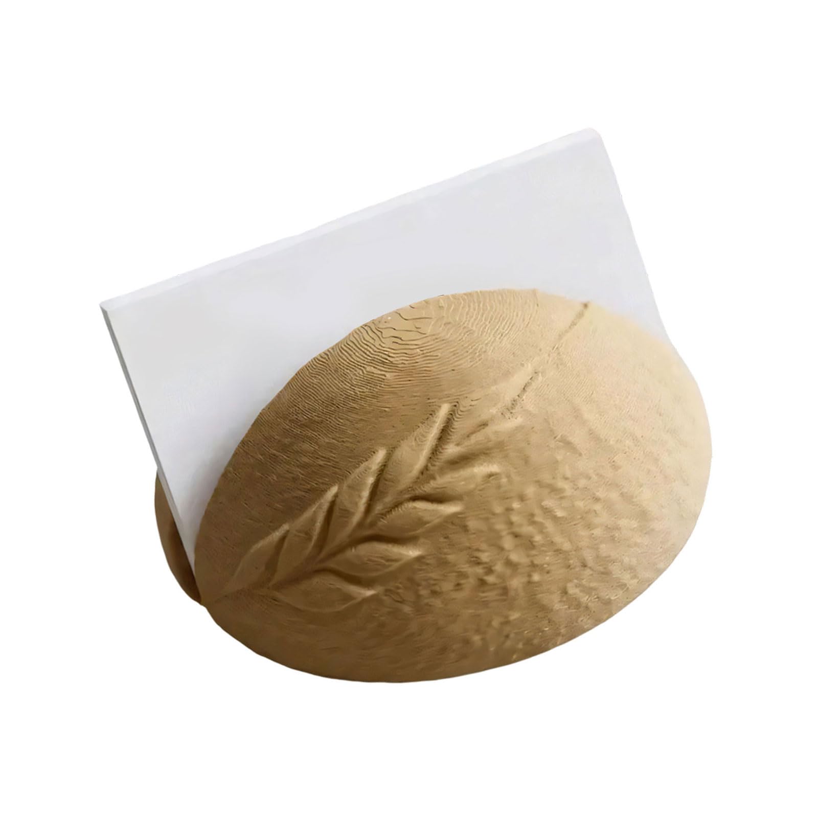 uikios 3D PrintedBread Business Card Stand 9.40X9.40X4.5CM Desktop Card Organiser Stand for Offices Desk Organization Sourdough Bread Business Ownerunique Design Owner