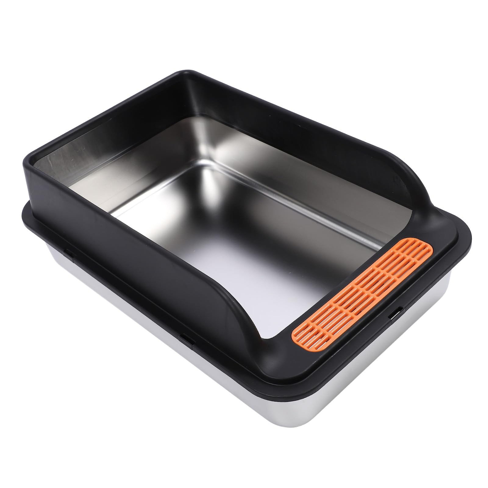 Arenero para Gatos, arenero Grande de Metal, Caja de de Acero Inoxidable, a Prueba de Salpicaduras, Caja de de Alta Cara con Filtro de Pedal para Gatos domésticos (L (4,43 x 5,41