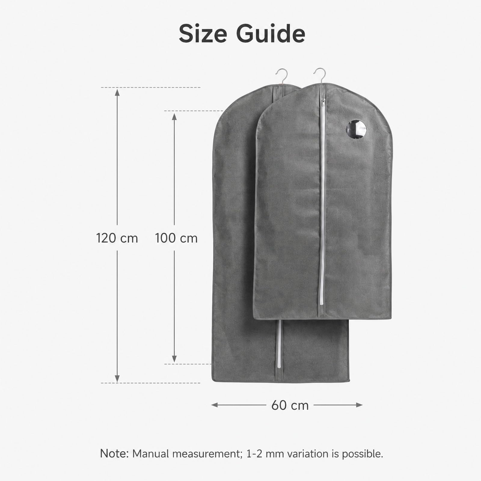 Anzug Schutzhulle Anzug Sack Aufbewahrung Kleidersäcke Reise Kleidersäcke Mottensicher Kleidersack Anzug Kleidersacke mit Reibverschluss für Jacke Mantel Kleider Abendkleider Anzug