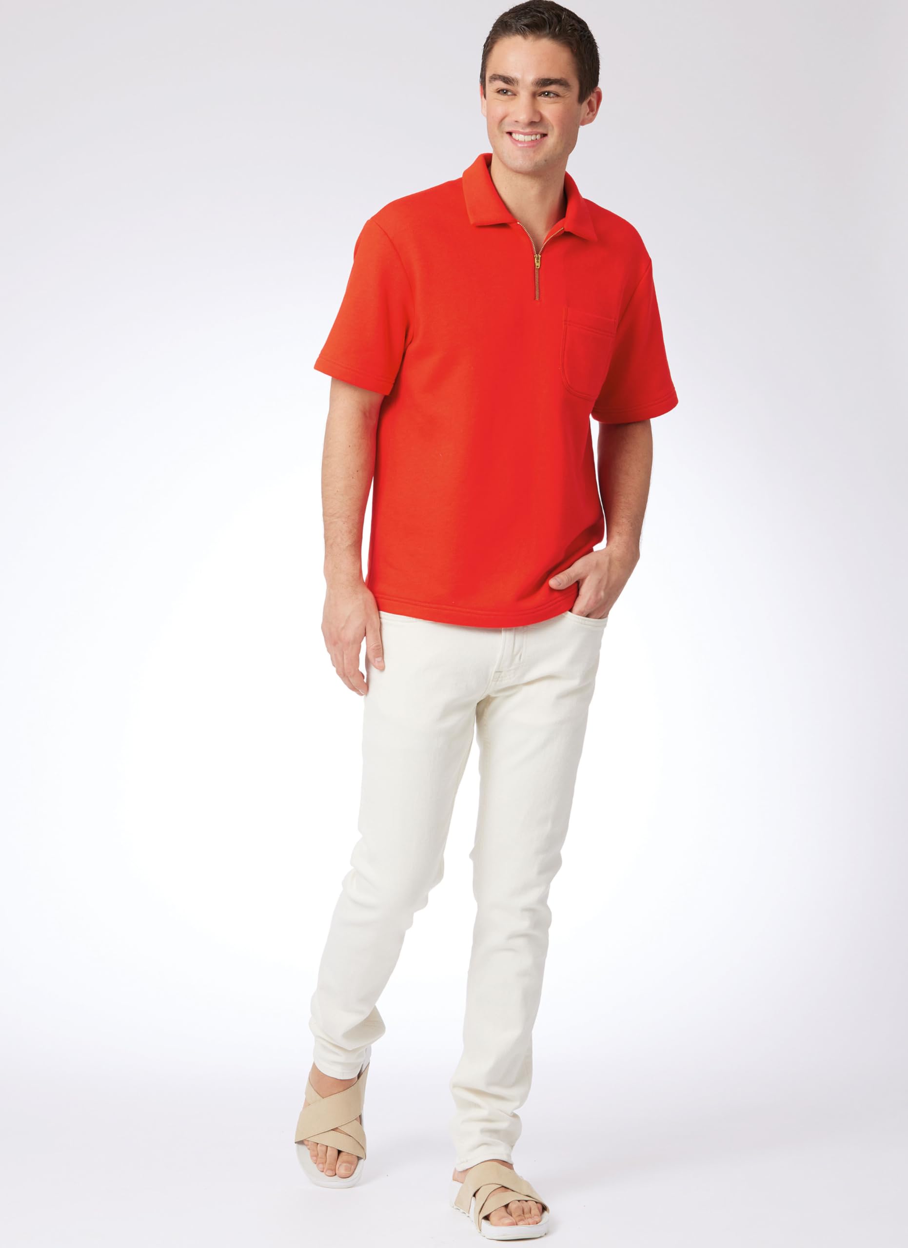 MCCALLS M8518A Schnittmuster für Herren-Polo-Shirts A (S-M-L-XL-XXL)