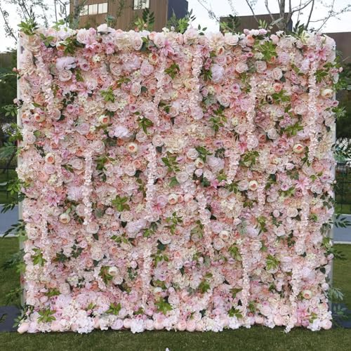 Toile de fond florale romantique pour photobooth de mariage et fiançailles