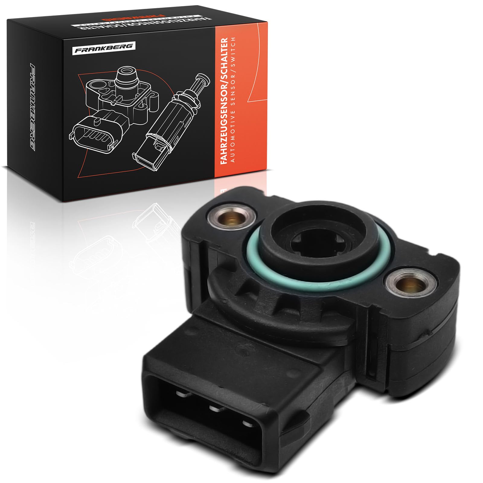 Frankberg Sensore posizione valvola a farfalla Compatibile con Transporter IV Bus 70B 70C 70J 70K 7DB 7DC 7DJ 7DK Golf III 1H1 Ibiza II 6K1 LT 40-55 I Furgone 291-512 Transporter IV 044907385A