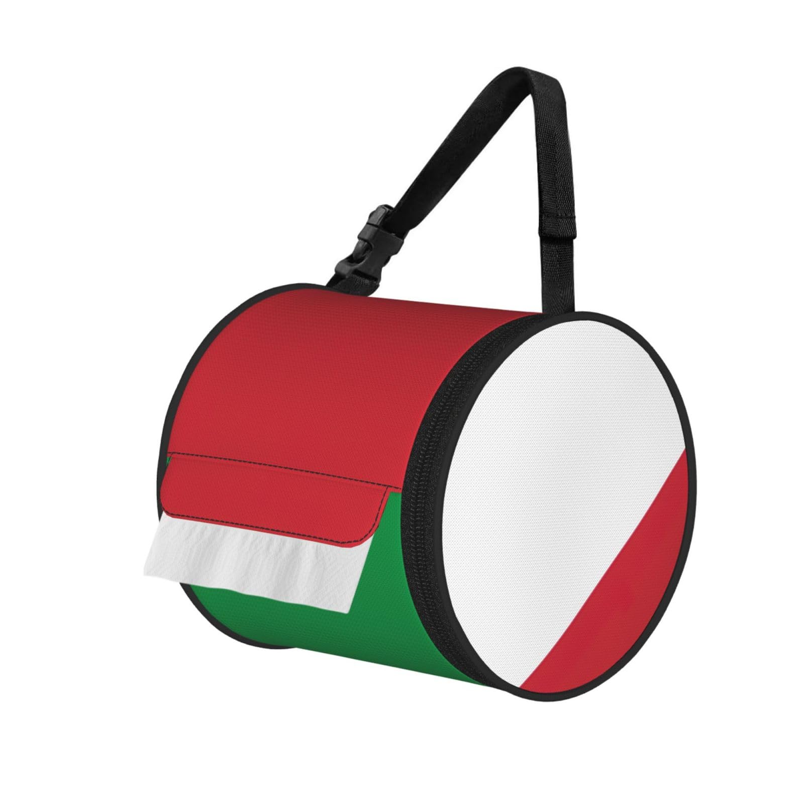 Italian Flag Print Fashion Tissues Organizer Box, Hanging Tissue Holder For Purse Coins For Car Office Daily Outing