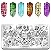 Nail Art Stamping Plate Kit Biutee Stamp for Nails Jelly Stamper Scraper Plate for Nail Art Design Halloween Holiday Flower Animal Leaves DIY Manicure Salon 10 pcs Template