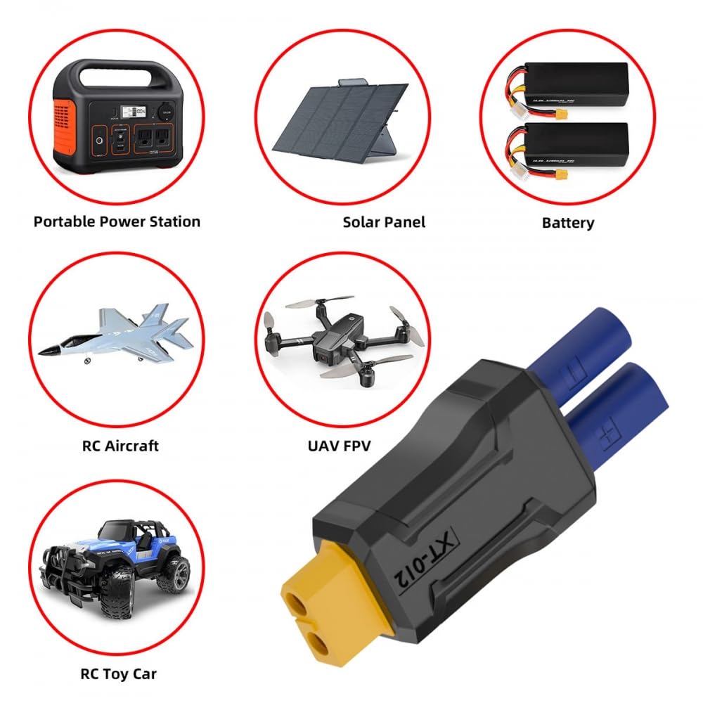 CY Adapter XT60 gniazdo protokół SC100 na gniazdo EC5 adapter szybkiego ładowania do akumulatora RC Lipo Quadcopter Multicopter lotnictwo modelarskie