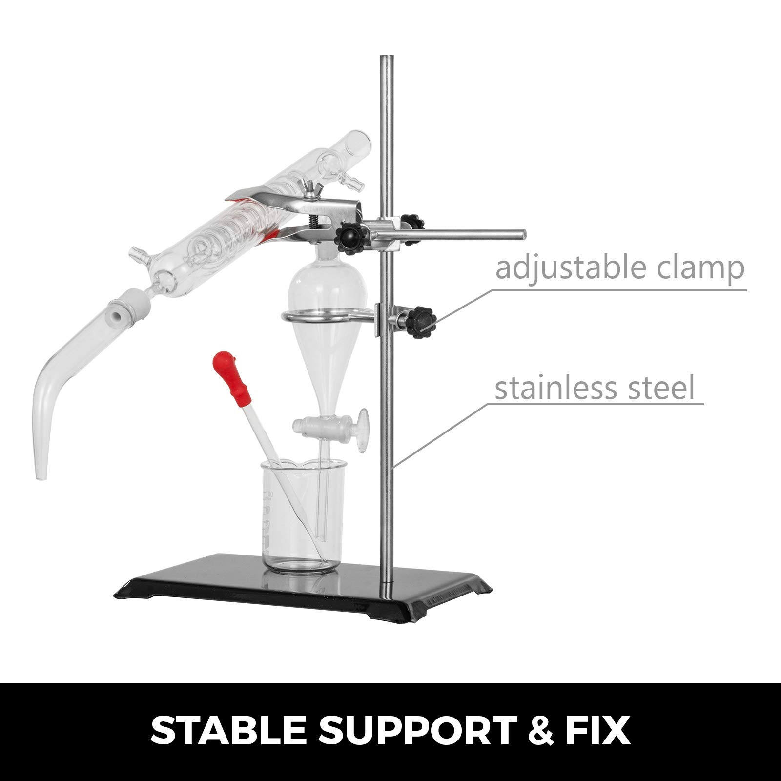 VEVOR Distillation Apparatus Kit 500ml Essential Oil Distiller
