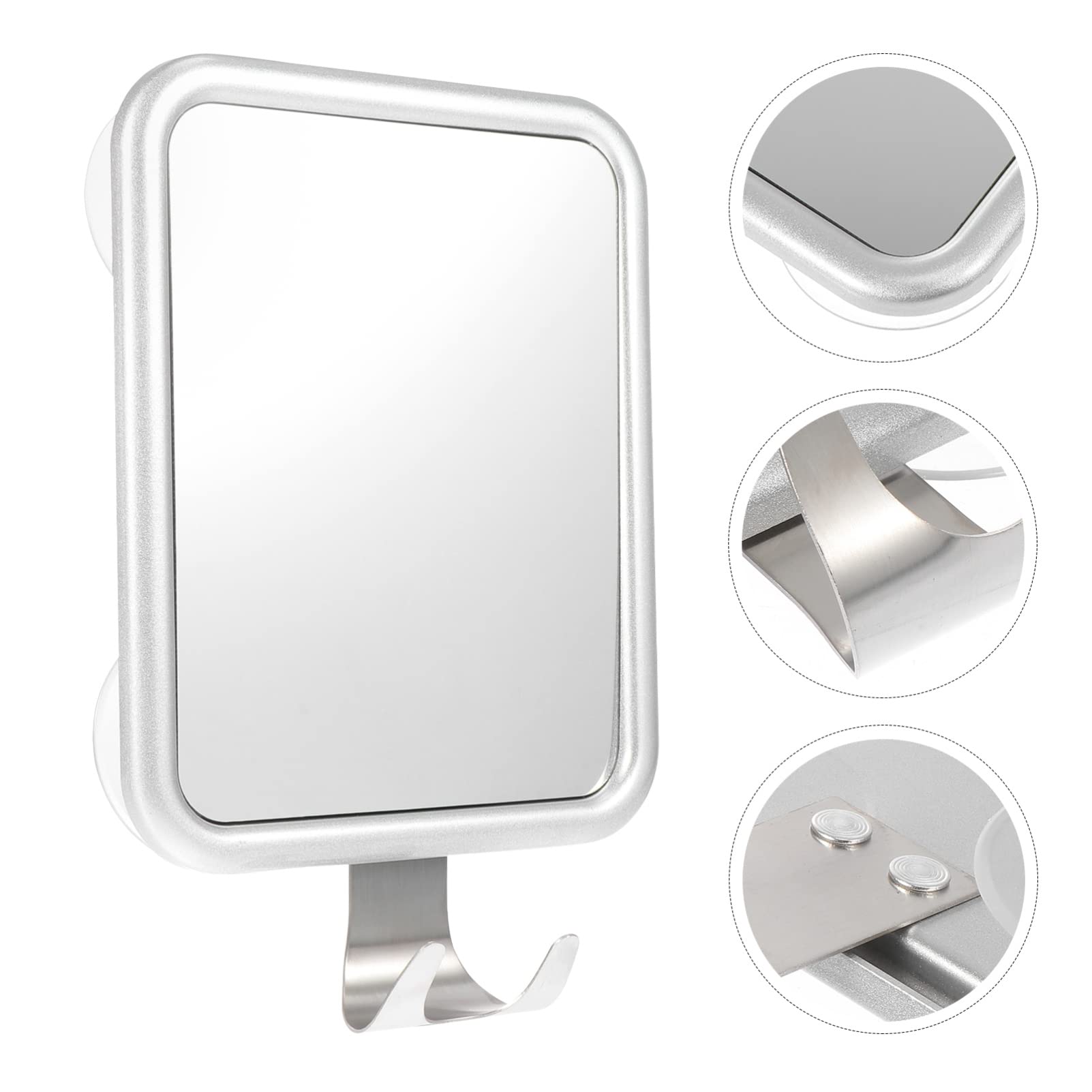 Espejo de baño portátil sin niebla con ventosa, ideal para maquillaje de mujer, apto para viajes, antivaho, perfecto para duchas y uso en tocador