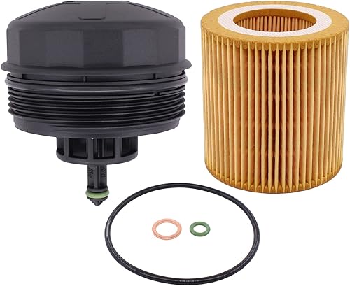 NewYall Tapa de la cubierta del filtro de aceite del motor con filtro de aceite para BMW E60 E70 E90 E93 F10 F30 128i 135i 528i 528i 328i 335i 530i