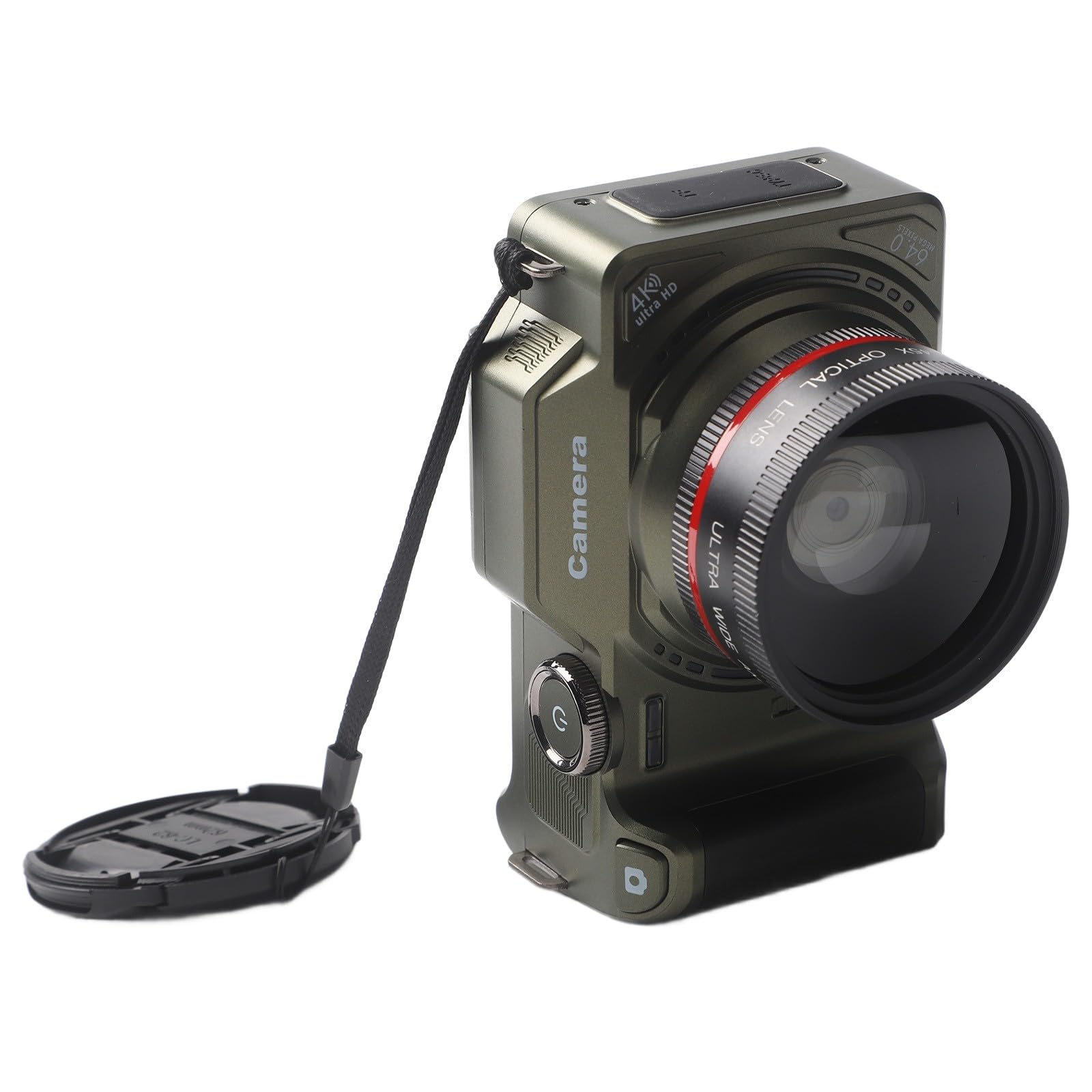 Appareil photo 64 MP 4K avec zoom 18x, écran rabattable de 3 pouces et photographie WiFi, vlogging et aventures
