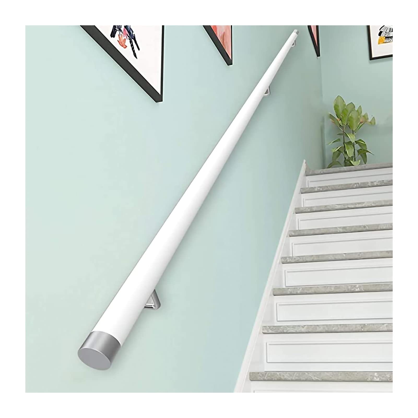 Biały drewniany zestaw il do irs i korytarzy, 0,5 m-4 m Adjuble antypoślizgowe balustrady, 350 cm / 11.4ft/11,4 stopy bezpieczny pręt podtrzymujący do poręczy i szyn na podczerwień