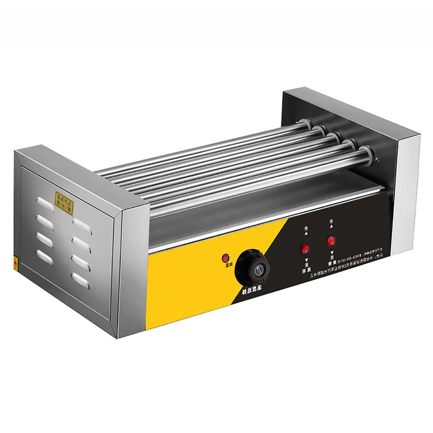 Commercial Sausage Grill Cooker Machine,Stainless Steel Hot Dog Roller, for Food Street, Snack Bar, Restaurant - 50-300°C Hot Dog Machine