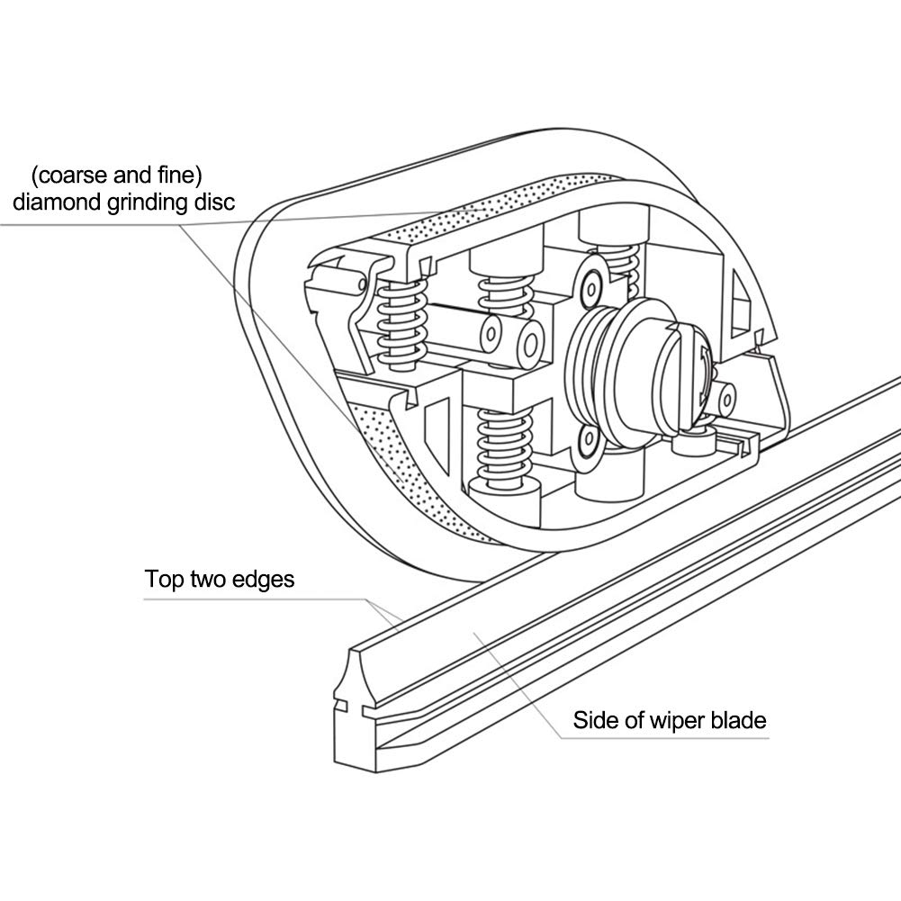 ihreesy Car Wiper Repair Tool Universal ABS Auto Car Windshield Strip Wiper Repair Restorer Kit Windscreen Wipers Repair Car-styling Accessories,Black