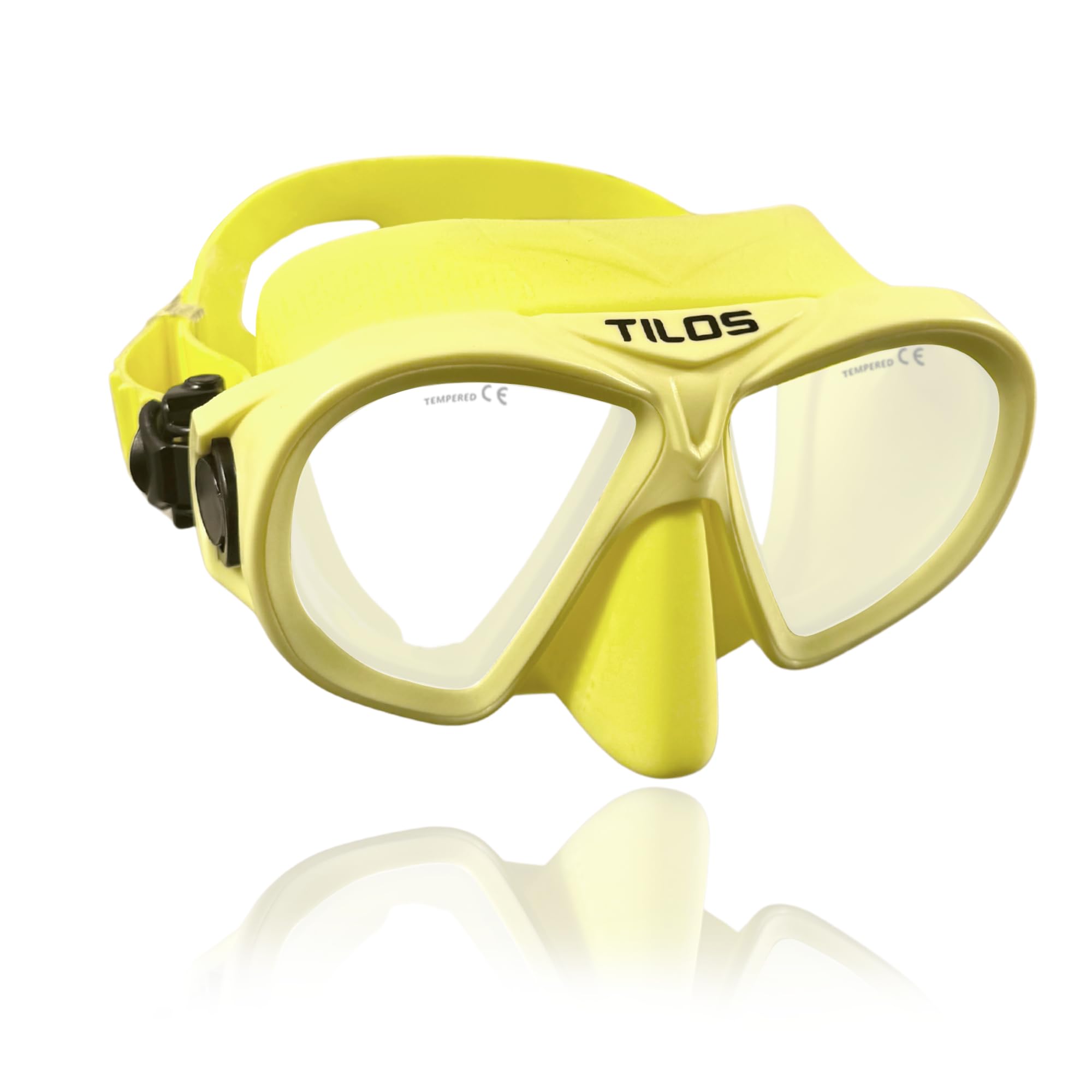 Tilos AquaStalk Dive Mask - Anti-Glare Low-Volume Snorkeling Mask with Ultra-Wide Vision Quick-Release Buckles for Seamless Freediving Adventures