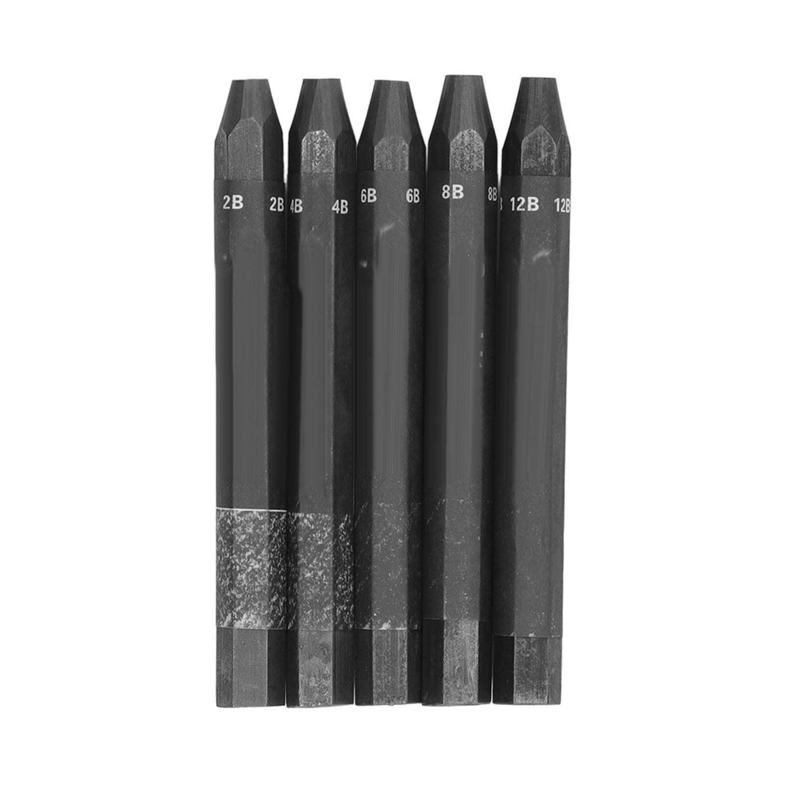 HEEPDD Graphite Stick Set, 5Pcs Water Soluble Art Pencils Set for Sketching Drawing School Supplies Art Tools for Home Office Studio Use