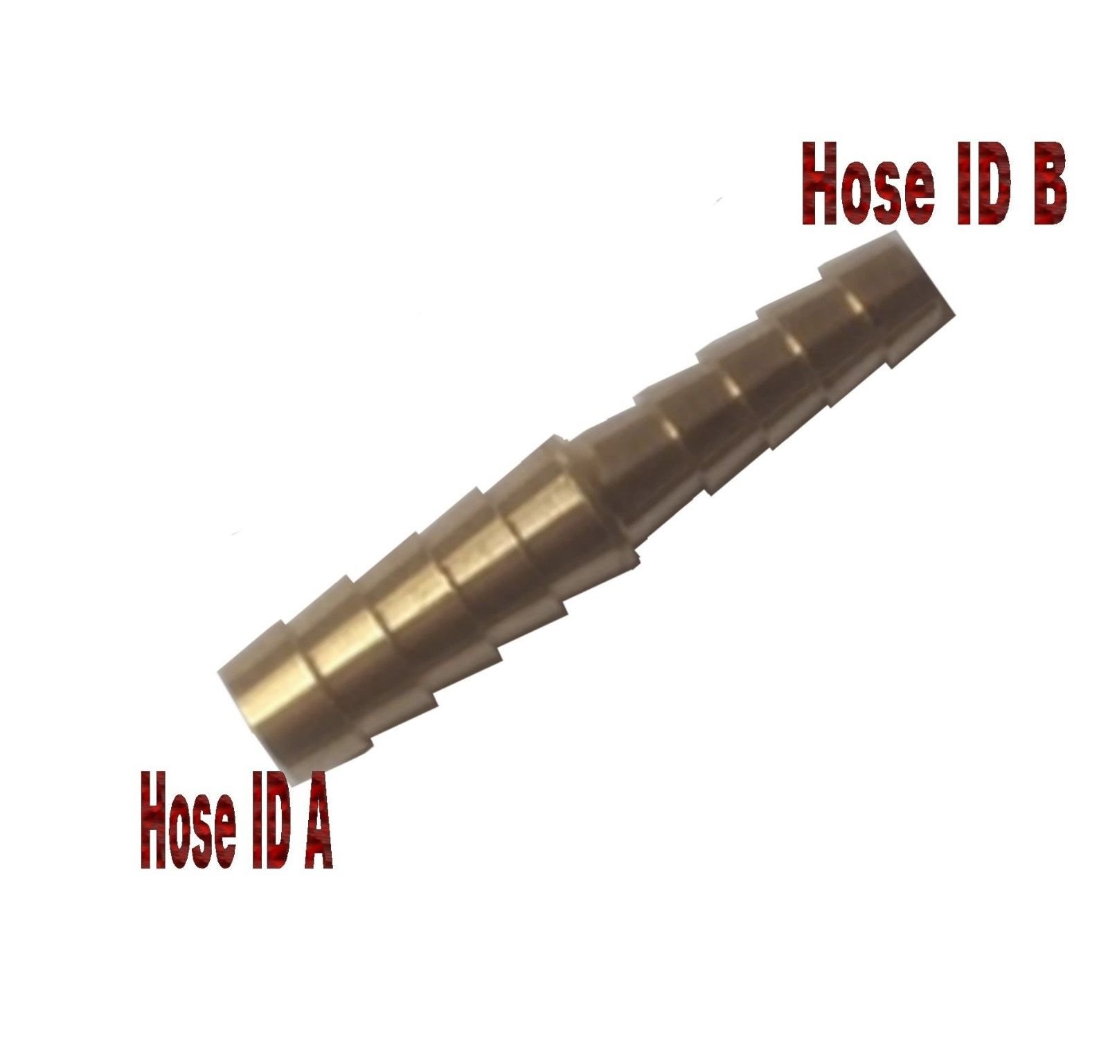 Reducer Hose ID 3/8\" To 5/16 Brass Barb Fitting Oil Fuel Water