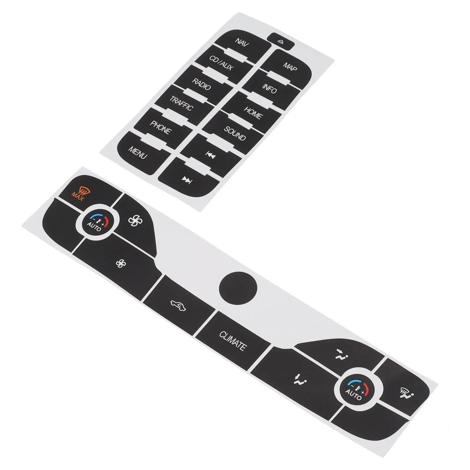 Dash Button Sticker Compatible with for S-Max 2011 Useful Buttons for Radio Repair Decal Sticker Push Auto Parts Car Accessories