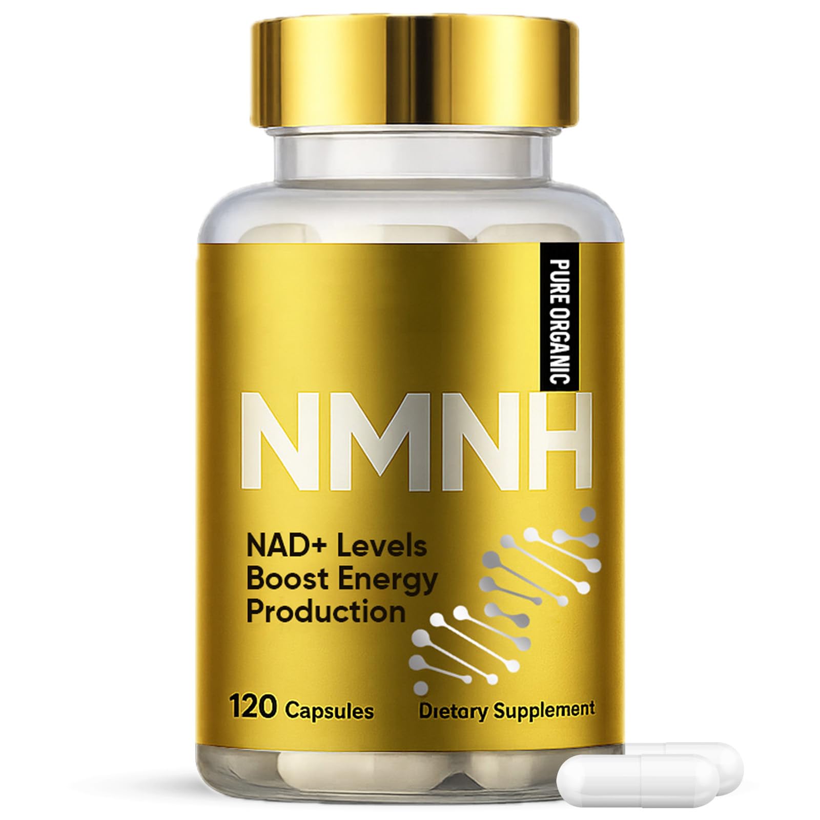 NMNH 1000 mg pro Portion, NAD+ Advanced Formula. Höchstdosiert für zelluläre Vitalität, Anti-Aging & Konzentration, Optimierte Absorption, 120 Kapseln