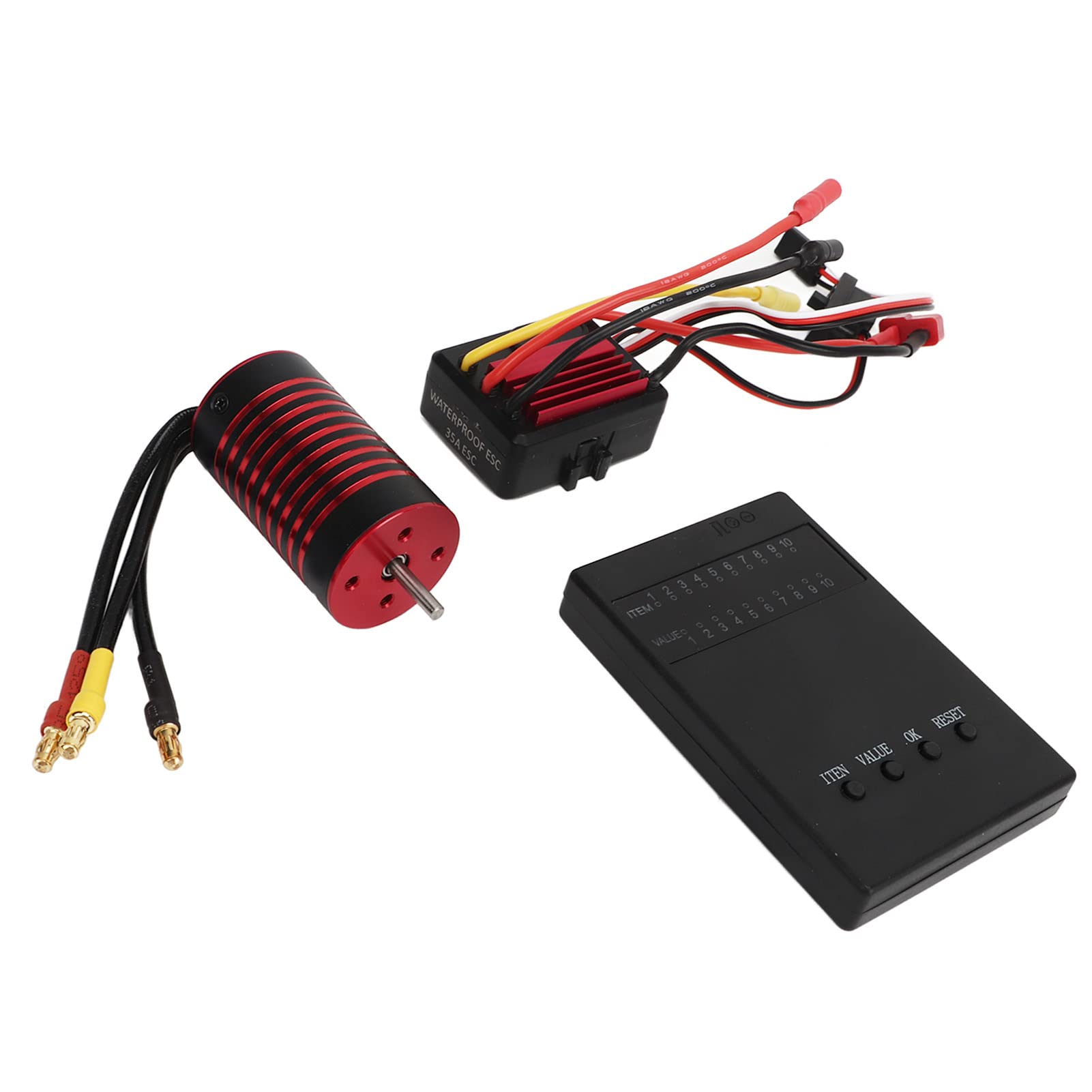 Części nadwozia i pyłoszczelna cewka miedziana, zestaw Rc Brushless-Esc, 4-biegunowy wirnik, stabilne wyjście z kartą programową do zdalnie sterowanych pojazdów, ogrzewanie bezszczotkowe Rc Esc (3700