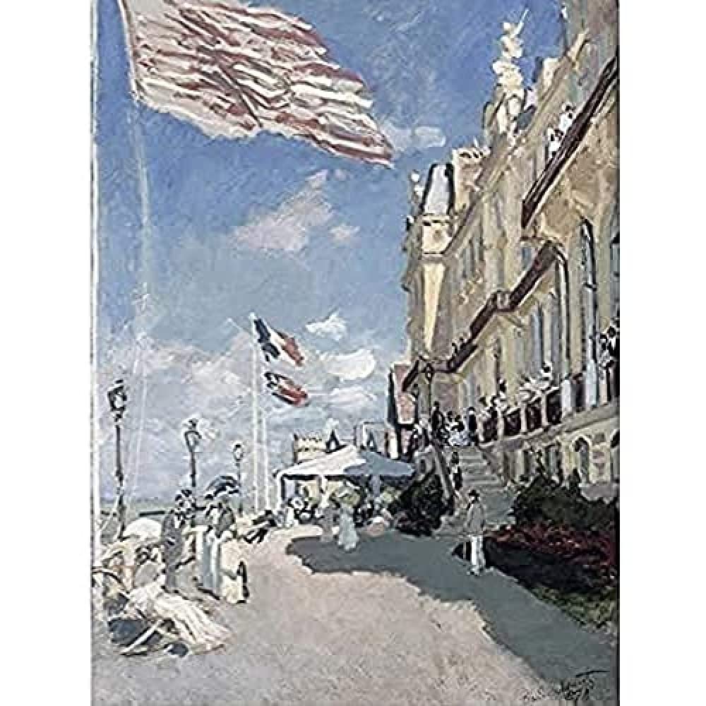 Claude Monet Hotel Des Roches Noires Trouville Art Print Canvas Premium Wall Decor Poster Mural
