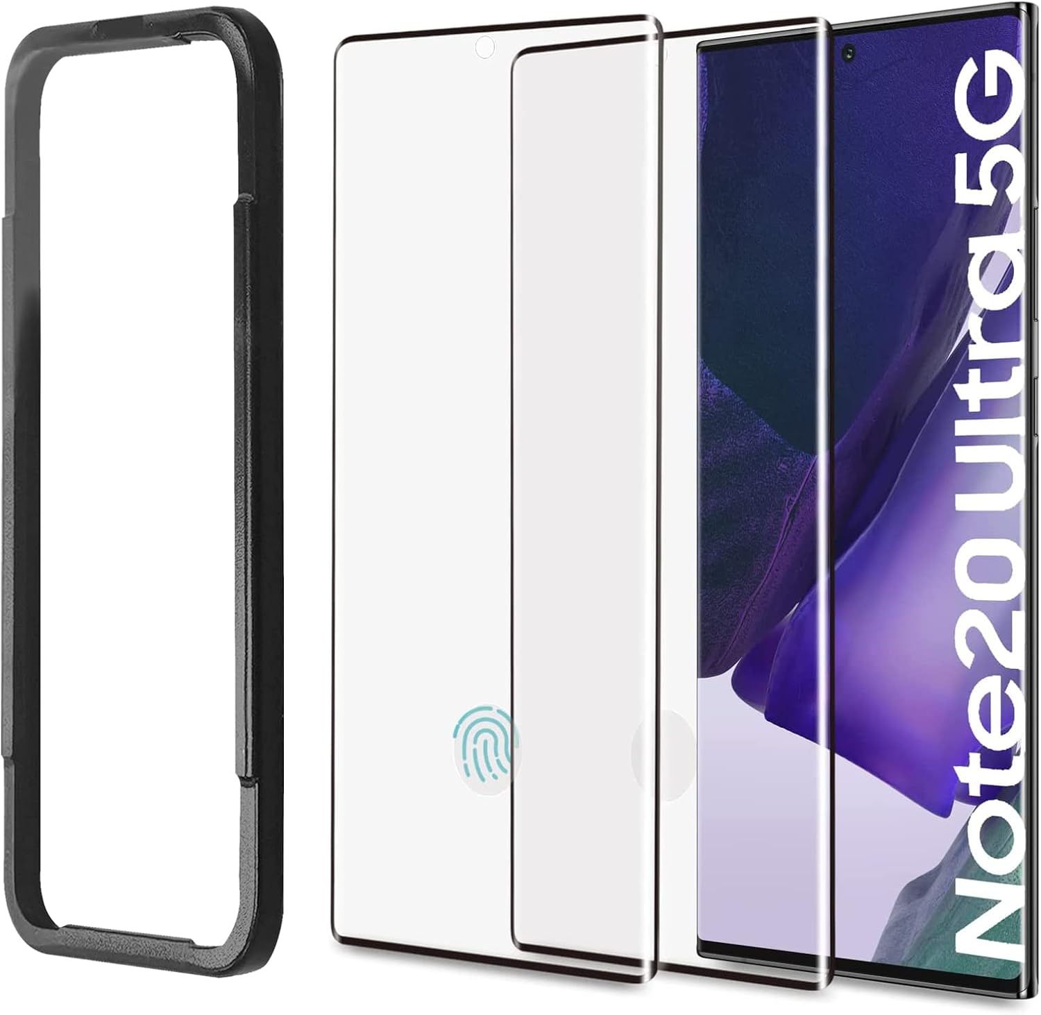         Screen Protector for Samsung Galaxy Note 20 Ultra 5G, Ultrasonic Fingerprint Scanner,6.9 Inch,Full Coverage Tempered Glass Film,2 Pack       