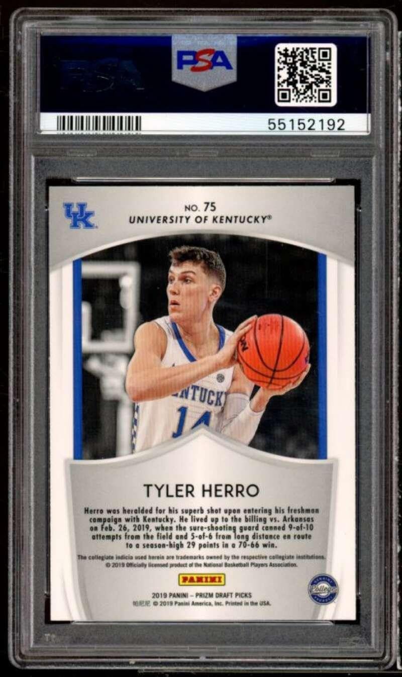Tyler Herro Rookie Card 2019-20 Panini Prizm Draft Picks #75 PSA 10 - Basketball Slabbed Rookie Cards