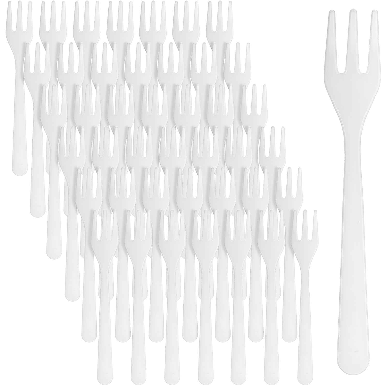Skylety 500 Pcs Mini Plastic Forks for Appetizers, 3.7"(Clear) — Amazon image 11