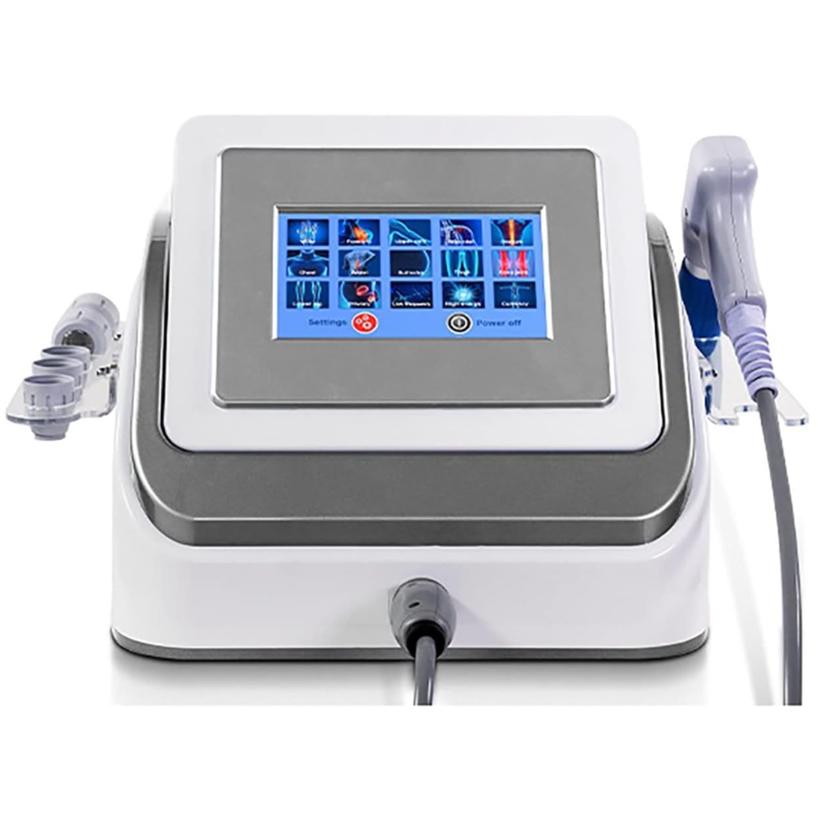 Macchina Per Terapia Ad Onde D'urto ED, Macchina Per Terapia Del Dolore Onde D'urto Extracorporee Pneumatica Per Tessuto Profondo Rilassamento Muscolare Massaggiatore Antidolorifico grey