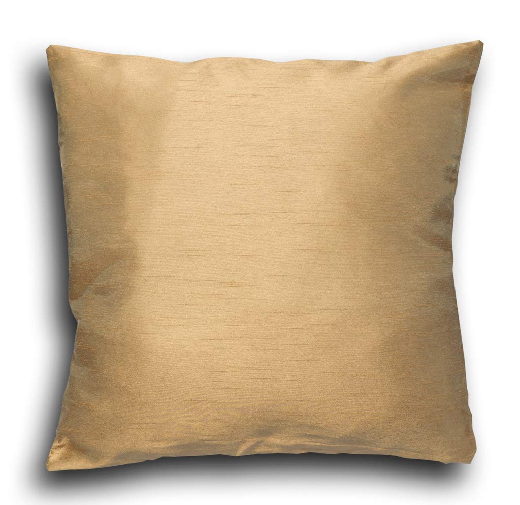 John Aird Latte Plain Faux Silk Cushion Cover 18" X 18" (Latte)