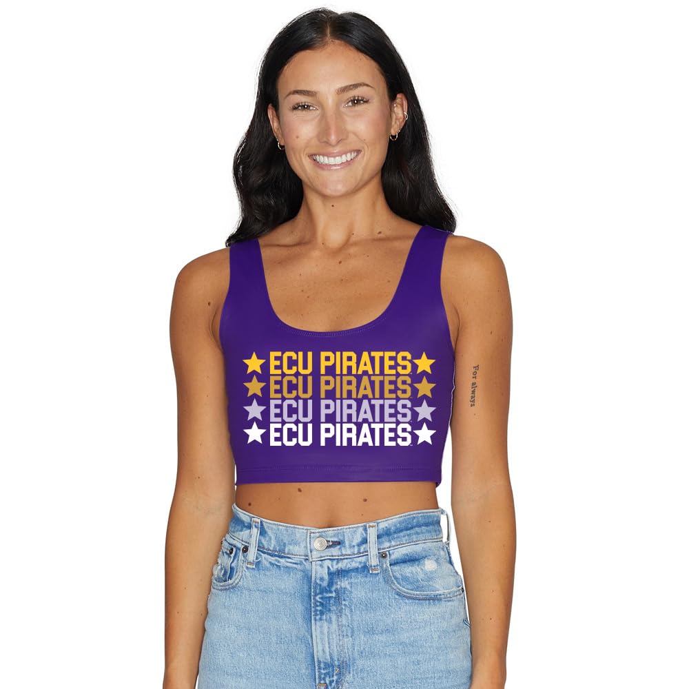 Lojobands Women's College Gameday Outfit Tank Top Tailgate Crop Top One Size Fits Most