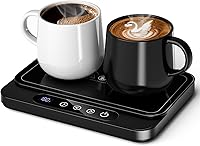 Vista 1 de Misby - Calentador de Tazas de Café, Panel de Calentamiento Grande de 50W con Configuraciones de 6 Temperaturas, Apagado Automático de 8H