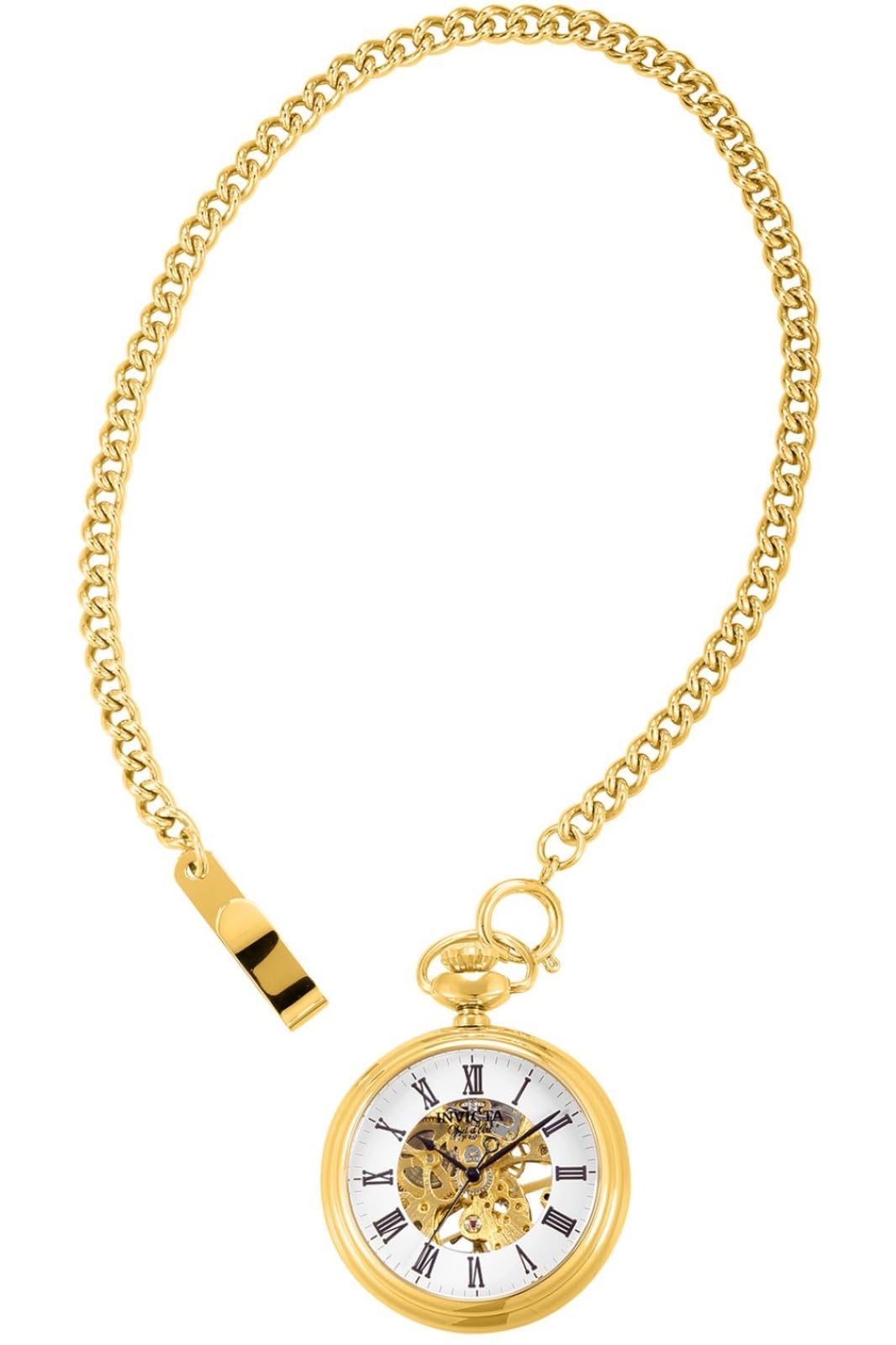 Invicta 32290 Men's Objet D Art YG Chain Mechanical Pocket Watch