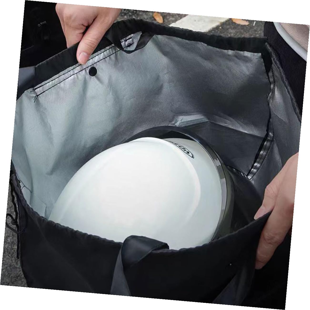 Alipis 4 Sätze Helm Aufbewahrungstasche Beide Helmbeutel Helmtasche Motorrad Tasche Für Motorradhelme Tragbar Motorradhelmtaschen Radsportzubehör Motorradtasche Polyester 2 Stück * 4