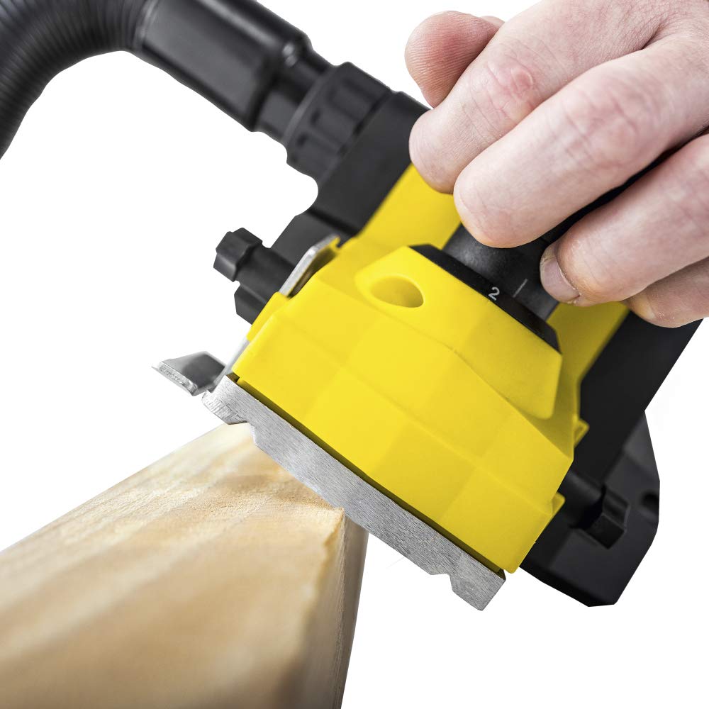 TROTEC Cepillo eléctrico para madera PPLS 10-750, 750 W, Anchura de cepillado: 82 mm, Profundidad de cepillado: 0-3 mm, Profundidad de plegado:0-15 mm, Potente, Compacto, Bricolaje