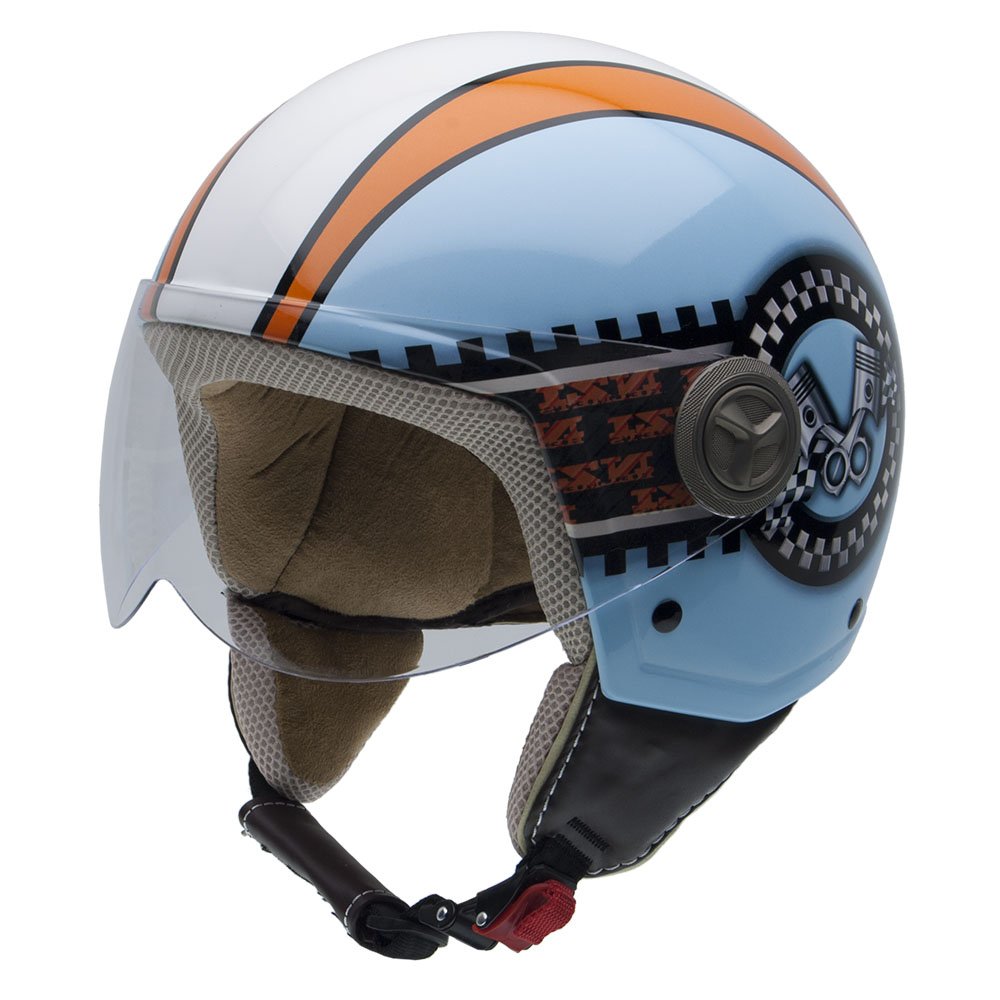 NZI 3D Vintage II Open Face Motorcycle Helmet — view 13