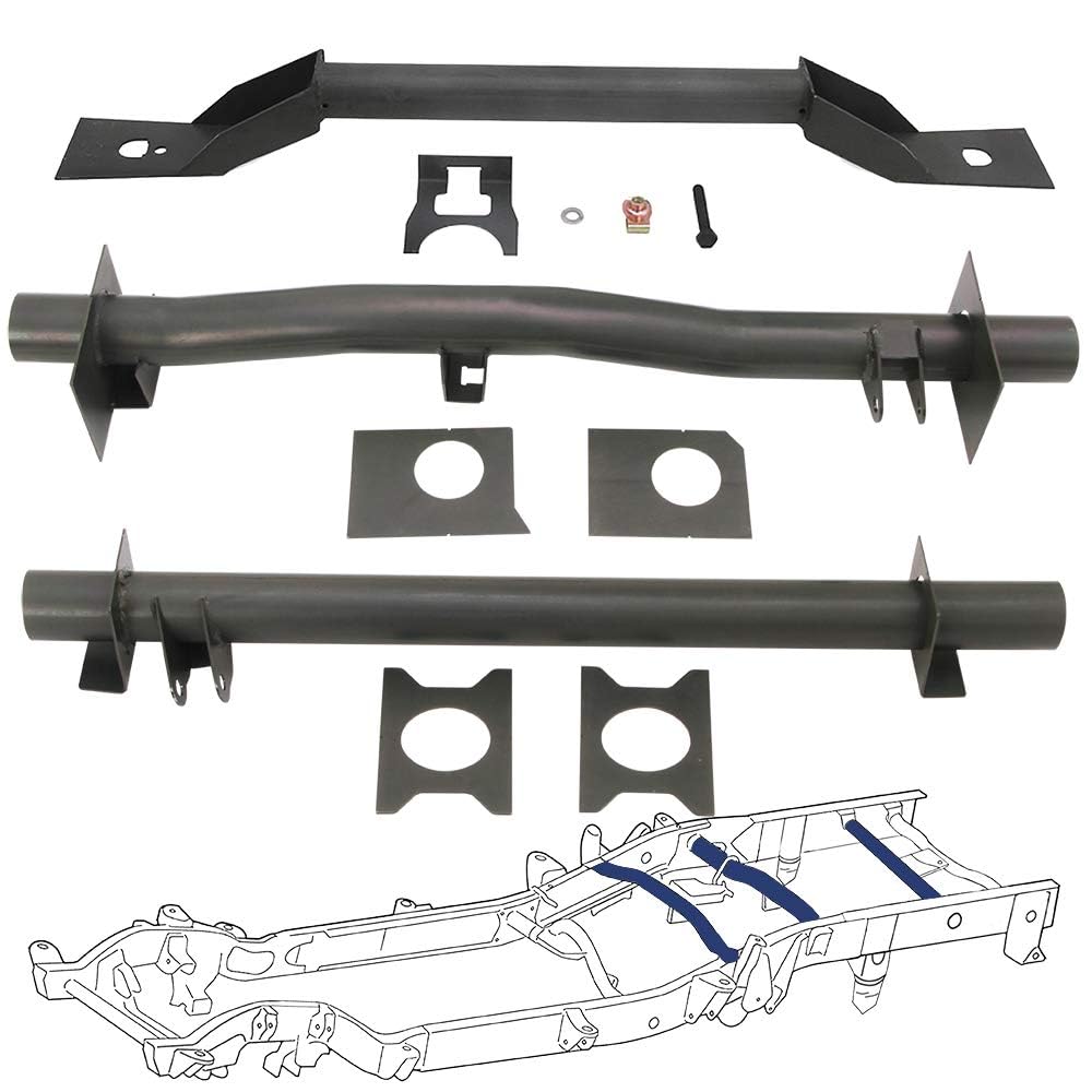 - Mountainpeak Front and Rear Fuel Tank Support Crossmember, Upper Shock Mount Crossmember Kit Fit For 1999-2006 Chevy Silverado GMC Sierra 1500 2500
