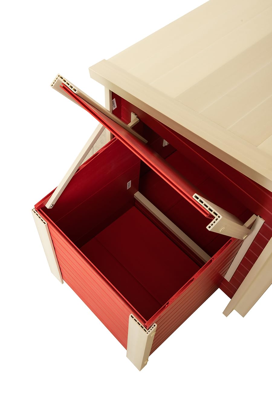 Gallinero Dallas para Exterior - Capacidad 4-6 gallinas - ECOFLEX Material sostenible y Duradero. Fácil Montaje. (Rojo)