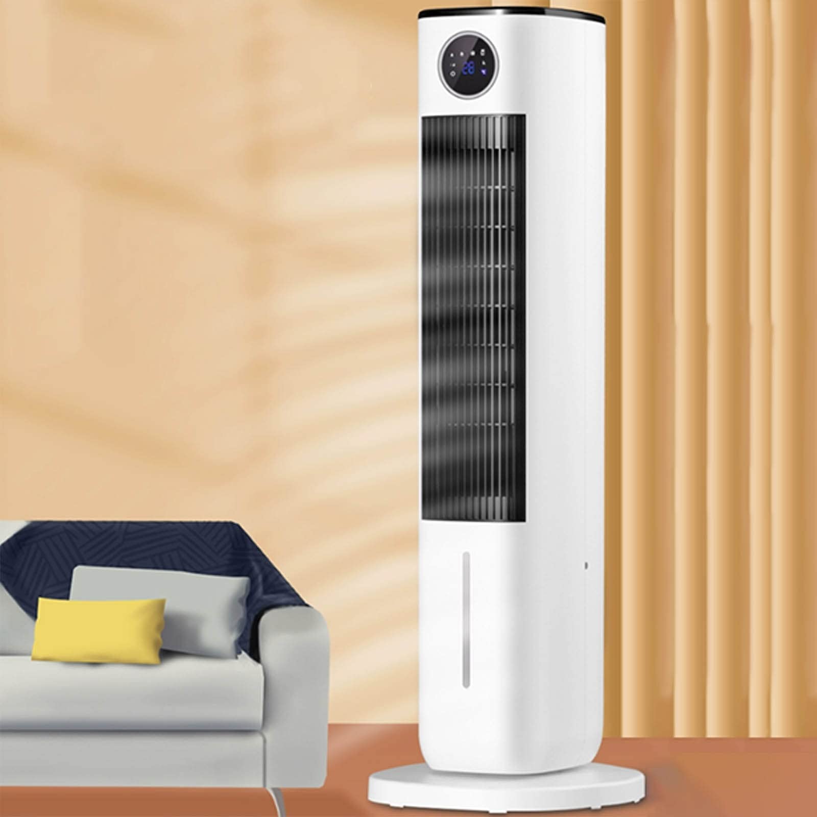 Amazon.com: Cooling and heating dual-purpose, two-speed warm air,  three-speed wind speed, 7L water tank, touch buttons, 12H timing small  portable air conditioner suitable for home, office and kitchen ( Color : Go  :